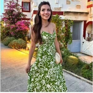 ZARA BLOGGER FAVORITE CUT OUT PRINTED MIDI DRESS